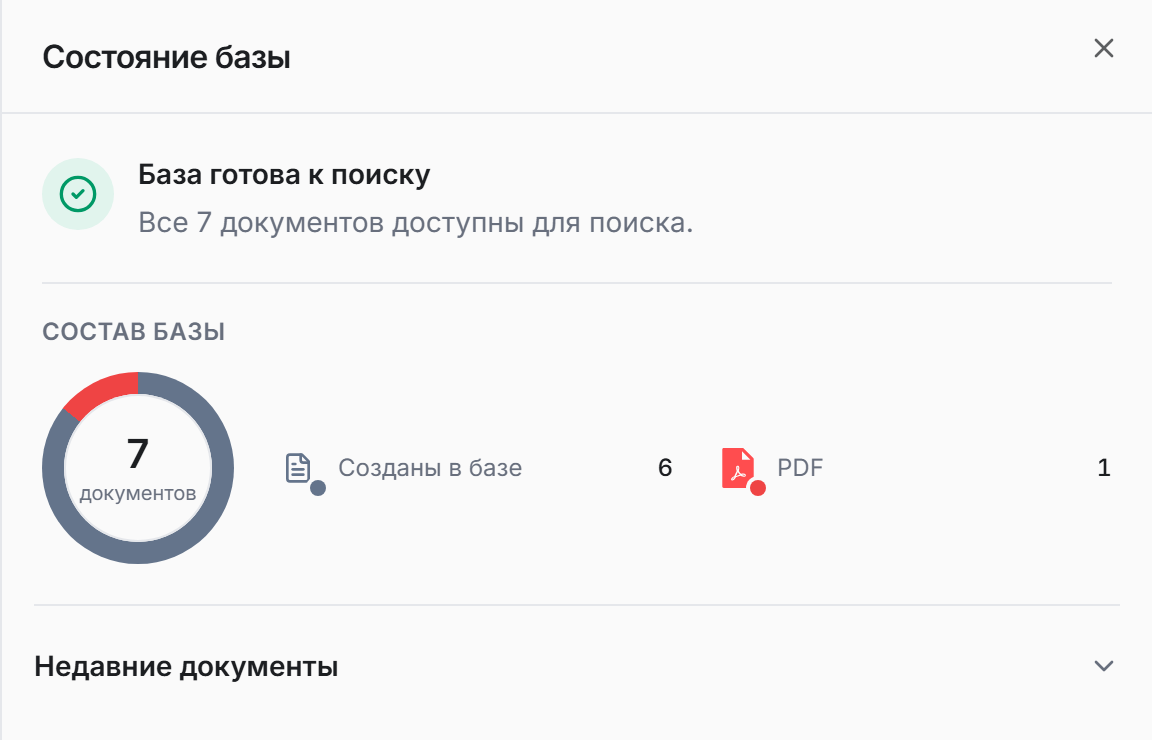 Состояние базы знаний после импорта PDF